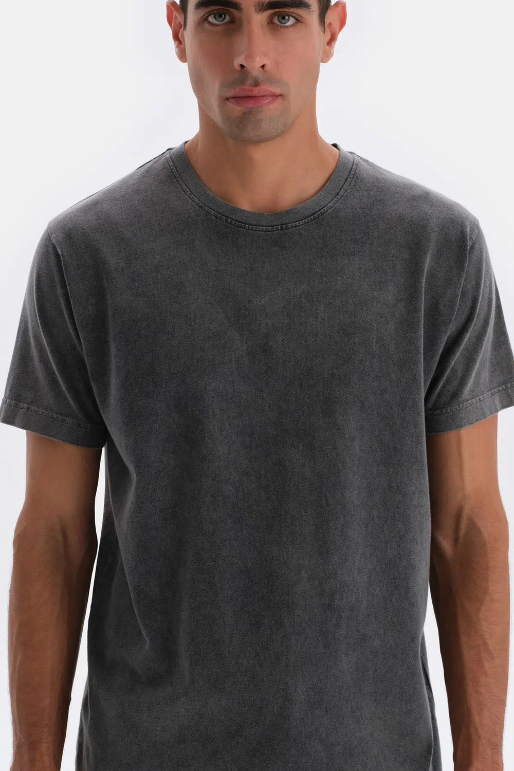 Füme Kısa Kollu Yıkamalı T-Shirt