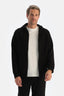 Siyah Kapüşonlu Fermuarlı Sweatshirt