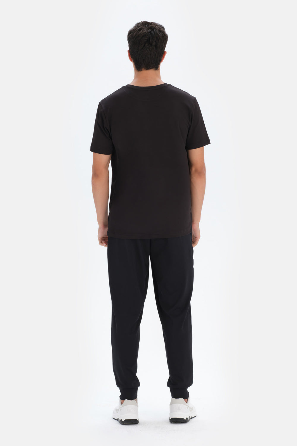 Siyah Dagi Active Baskılı Spor T-Shirt
