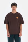 Koyu Kahve Dagi Active Sırt Baskı Detaylı T-Shirt