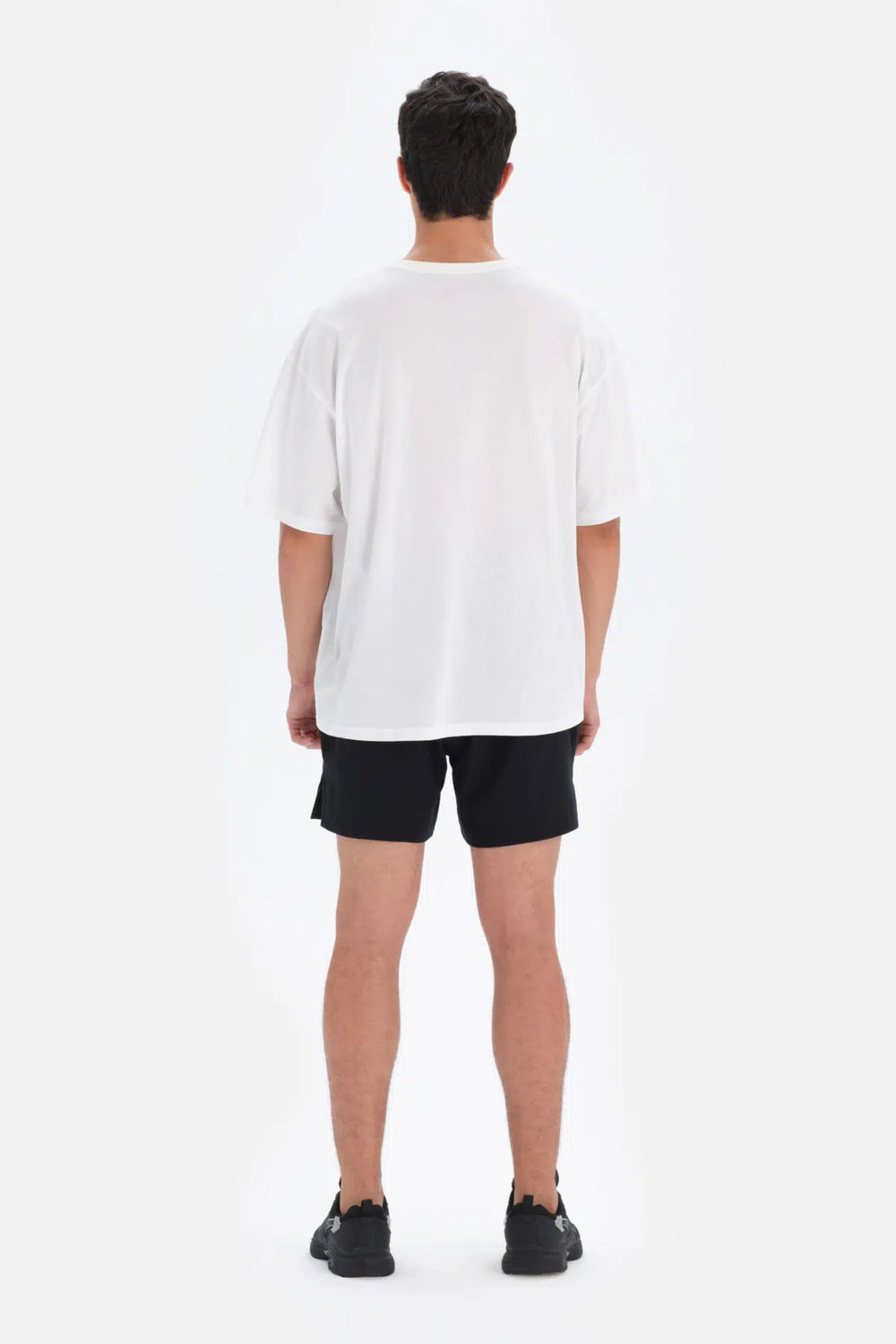 Kırık Beyaz Dagi Active Kırık Ön Baskı Detaylı Pamuk T-Shirt