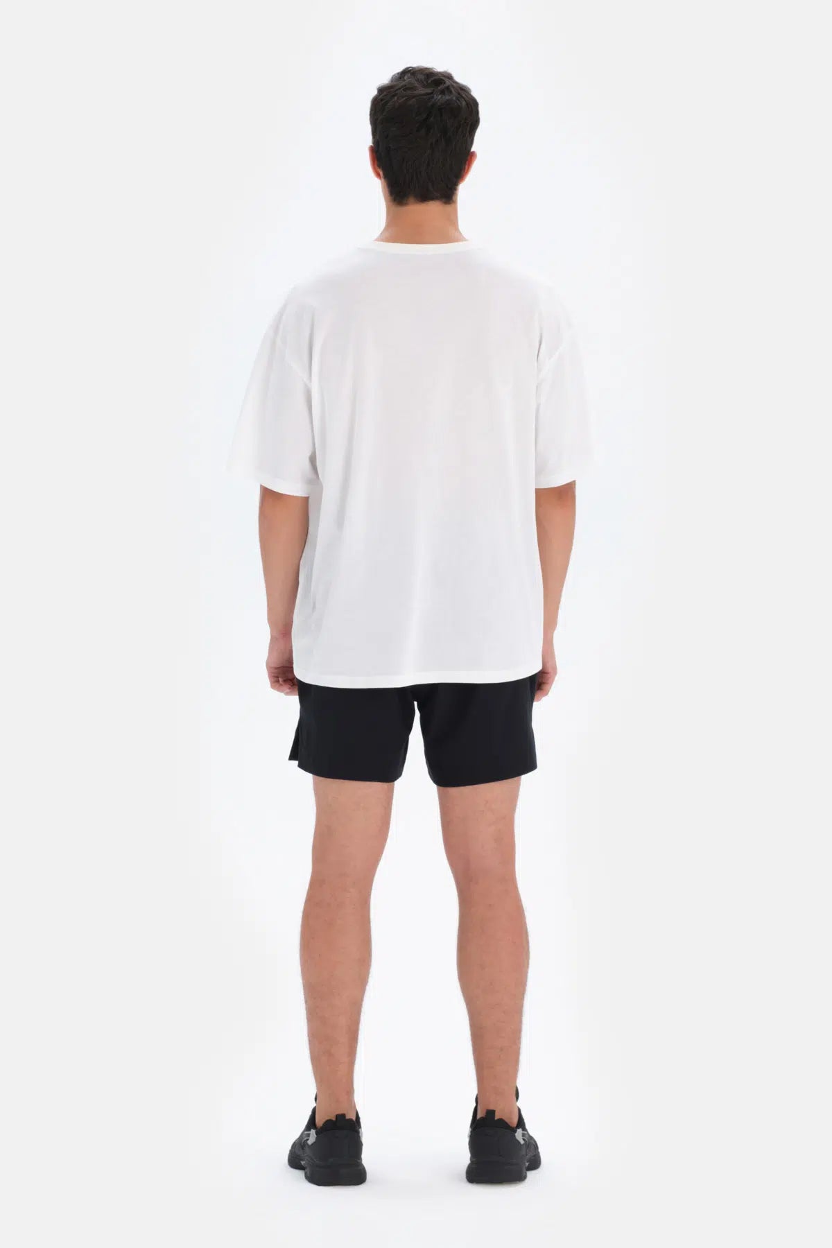 Kırık Beyaz Dagi Active Kırık Ön Baskı Detaylı Pamuk T-Shirt