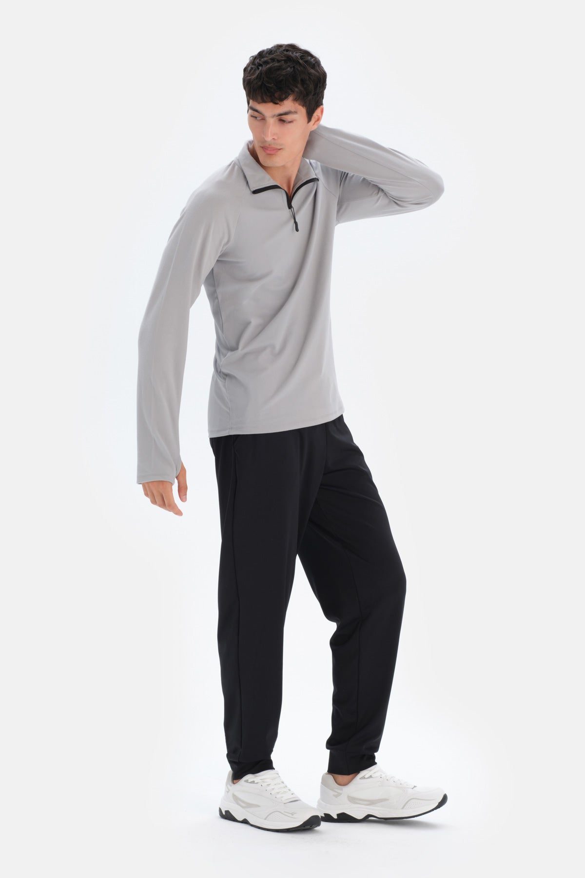 Açık Gri Dagi Active Fermuar Yaka Sweatshirt