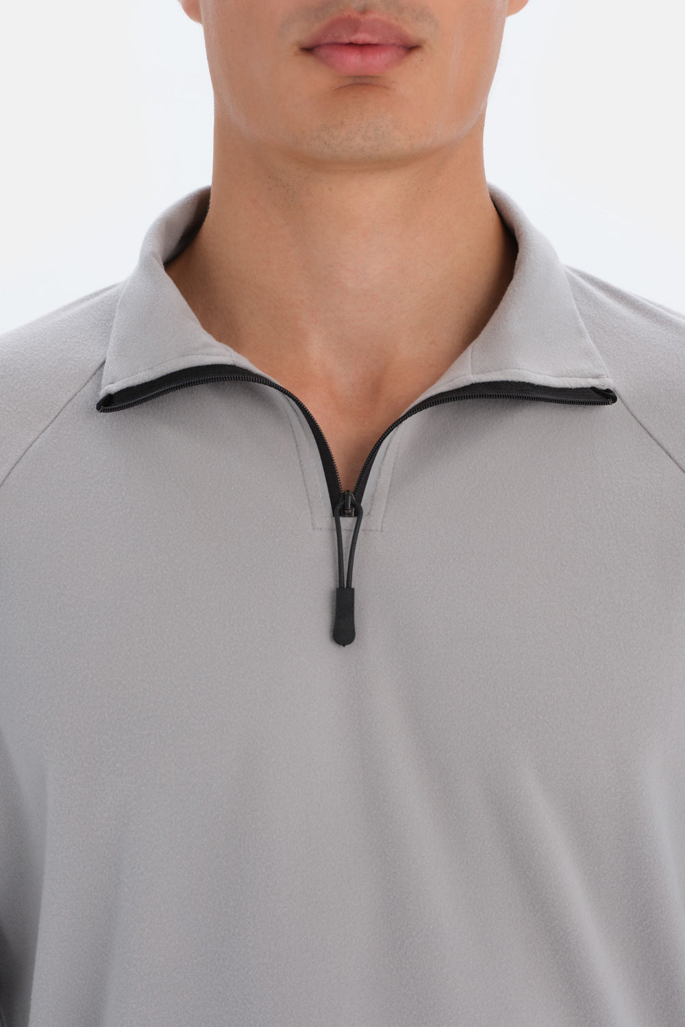 Açık Gri Dagi Active Fermuar Yaka Sweatshirt