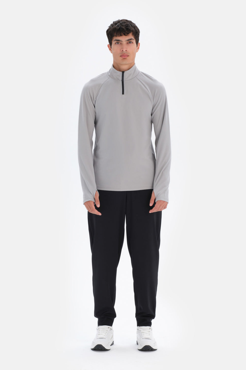 Açık Gri Dagi Active Fermuar Yaka Sweatshirt