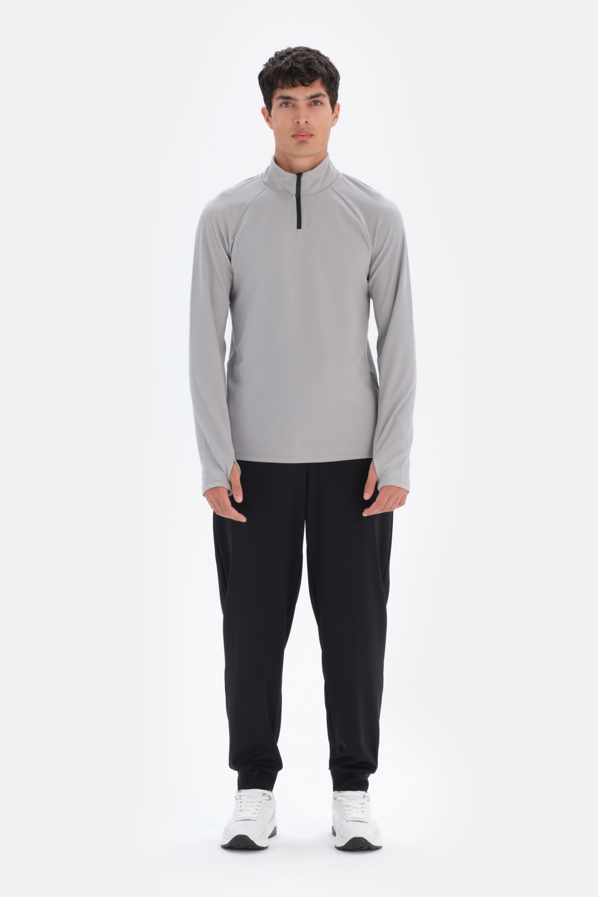 Açık Gri Dagi Active Fermuar Yaka Sweatshirt