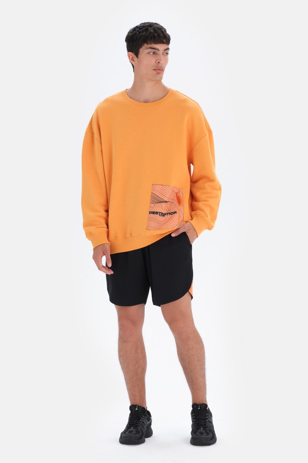 Turuncu Dagi Active Cep Detaylı Sweatshirt