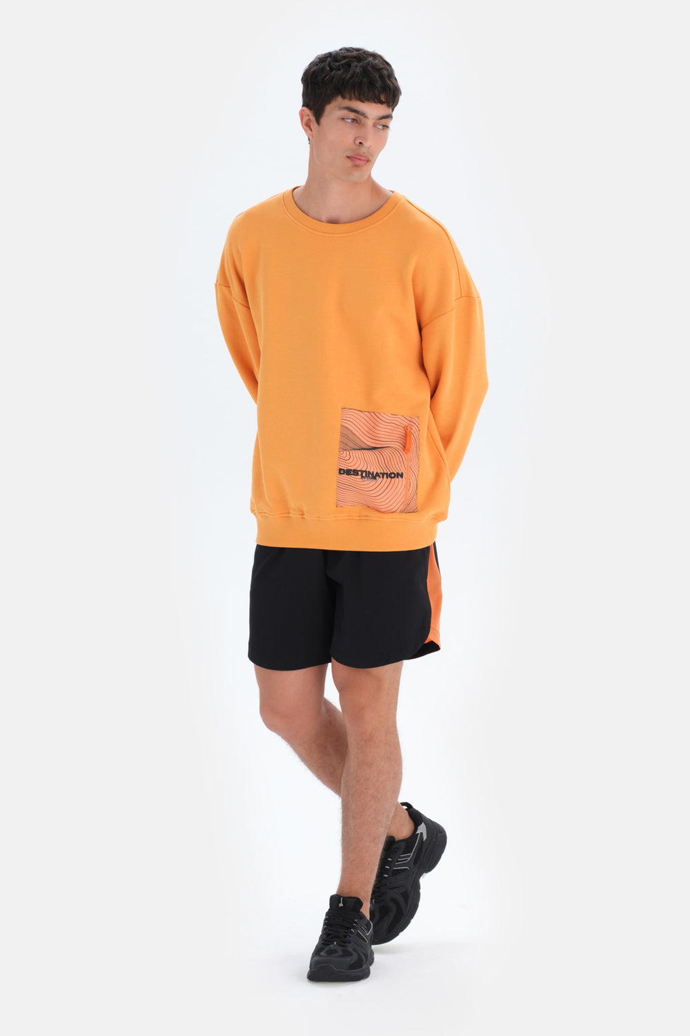 Turuncu Dagi Active Cep Detaylı Sweatshirt
