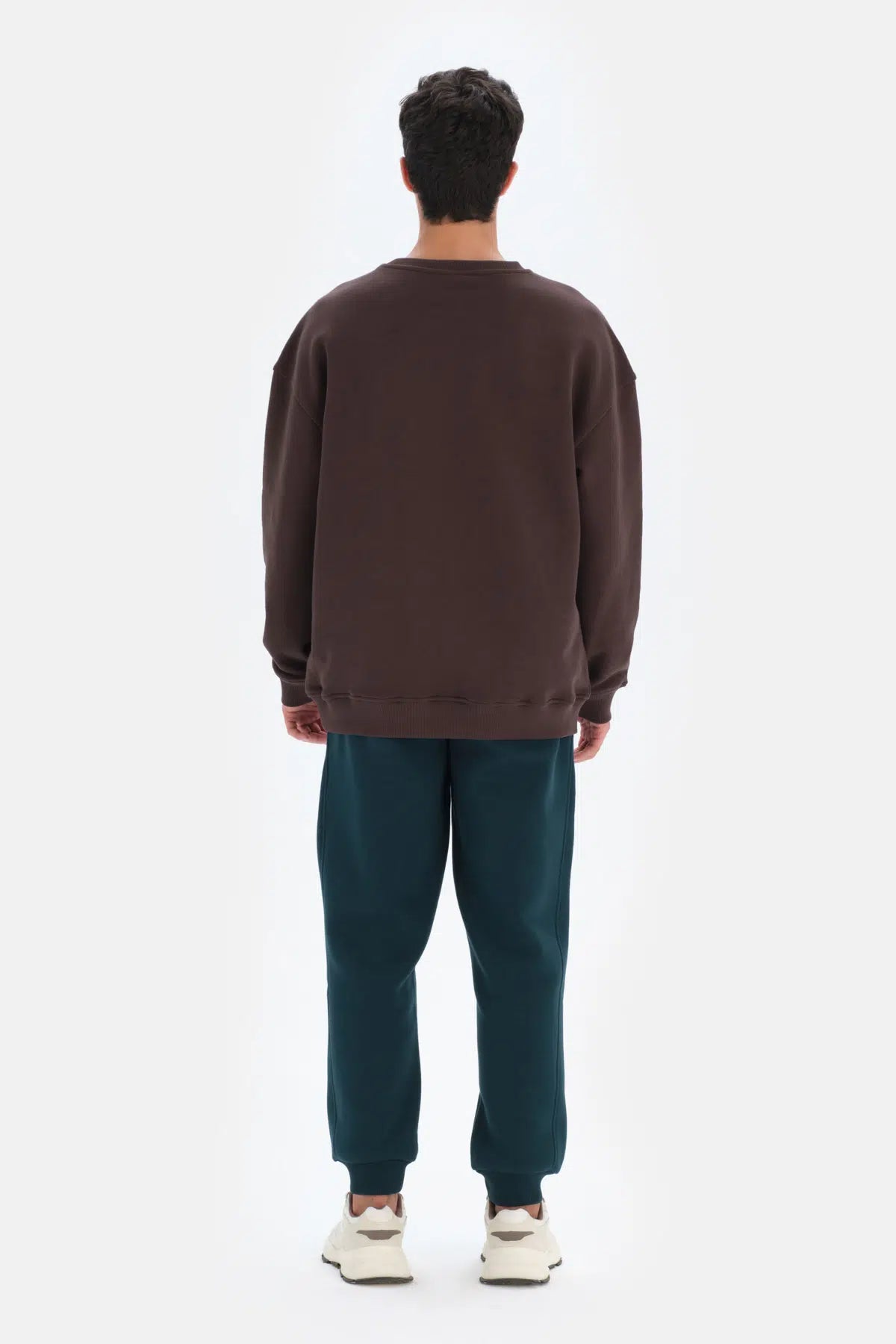 Koyu Kahve Dagi Active Dağ Baskılı Sweatshirt