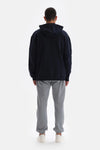 Lacivert Cep Detaylı Kapüşonlu Sweatshirt