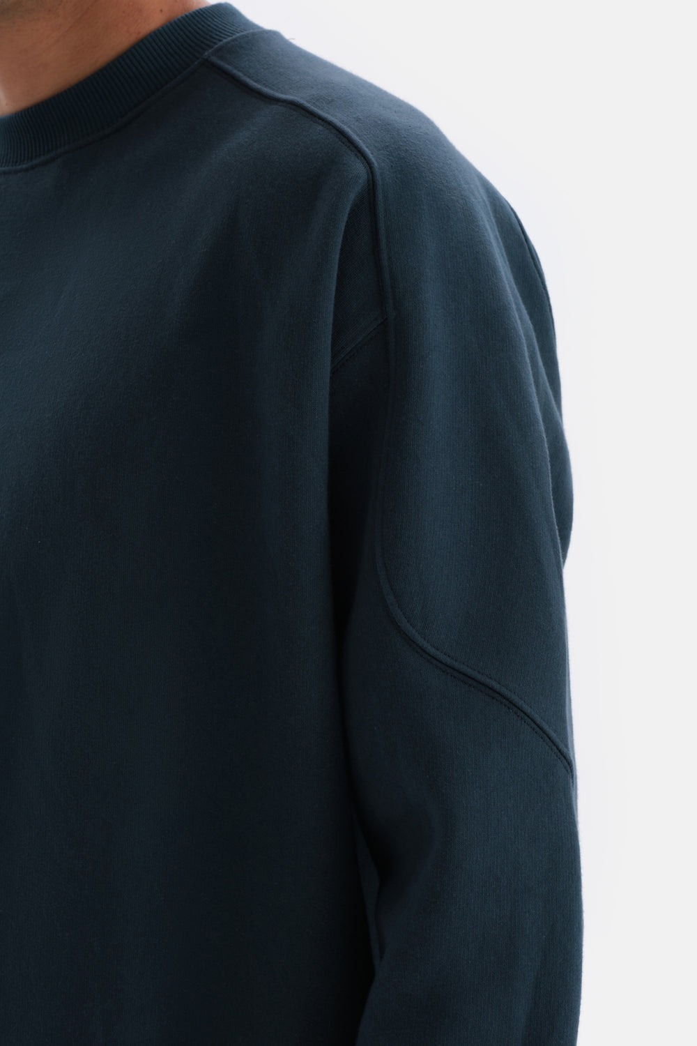 Petrol Mavi Dikiş Detaylı Sweatshirt