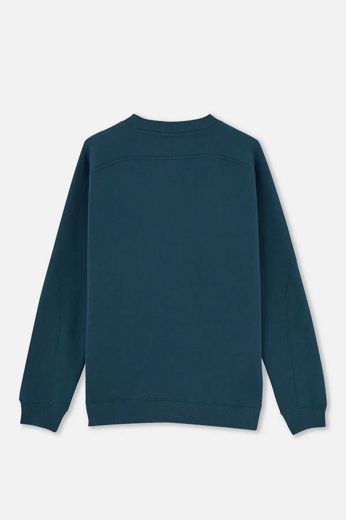 Petrol Mavi Dikiş Detaylı Sweatshirt