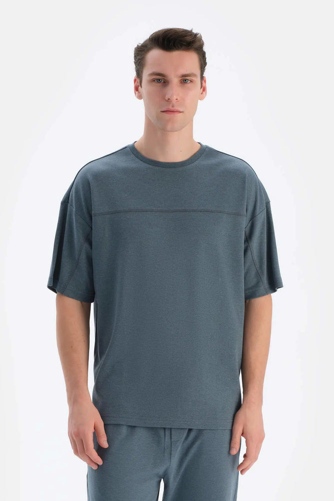 Indigo Bisiklet Yaka Oversize Everfresh T-Shirt