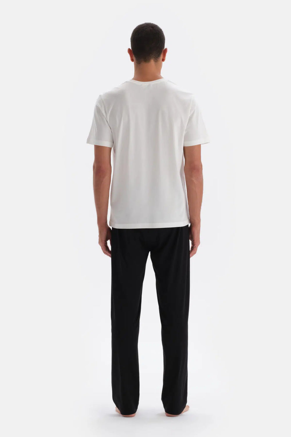 Siyah Pamuk Modal Örme Pijama Altı
