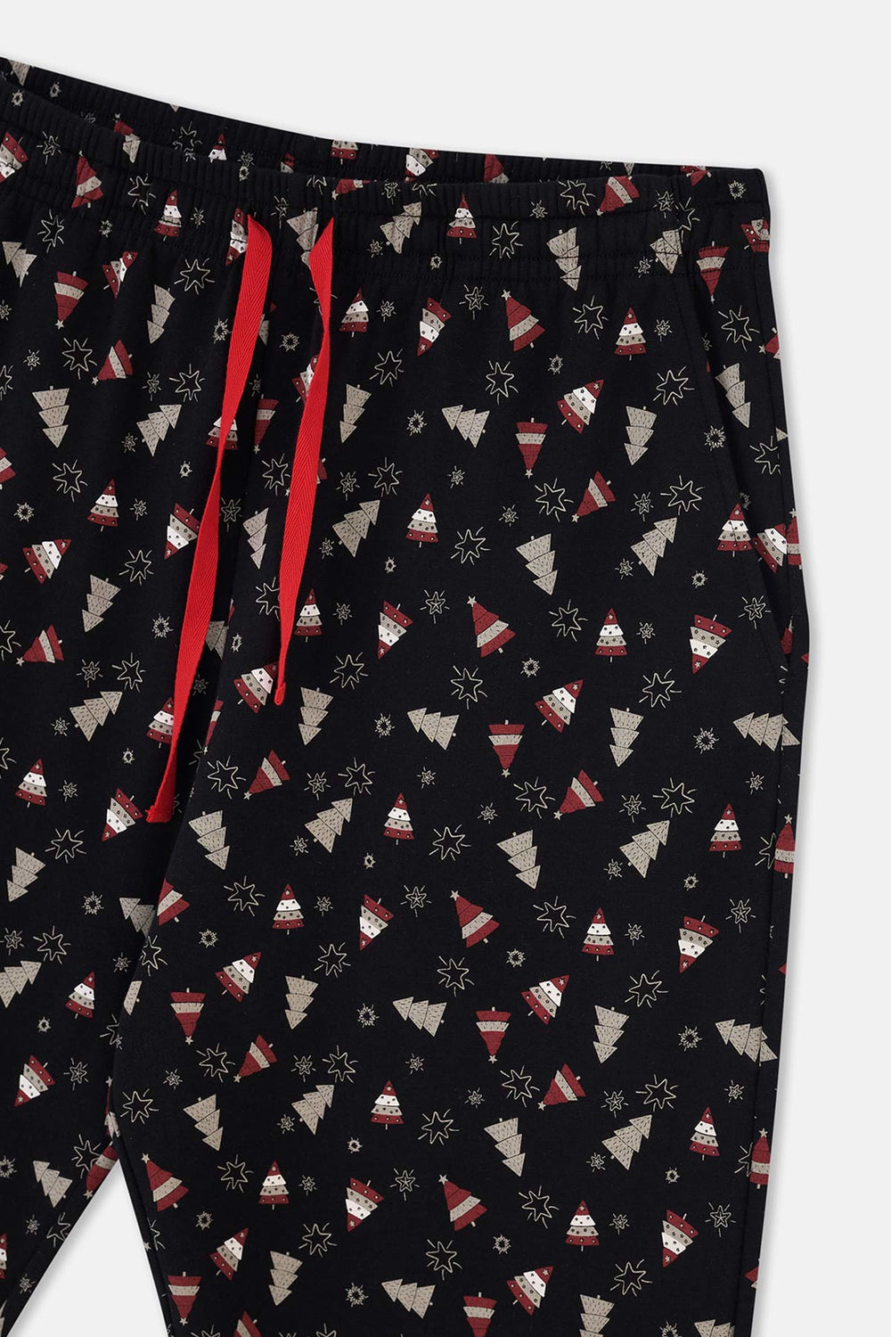 Siyah Metraj Baskılı Ipek Apre Interlok Pijama Takımı