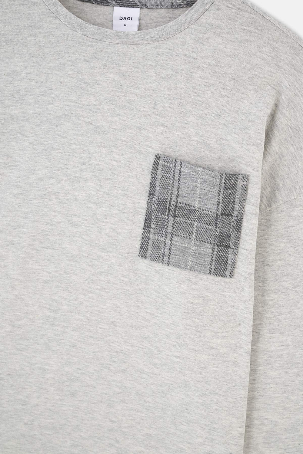 Gri Melanj Bisiklet Yaka Altı Jakarlı Pijama Takımı