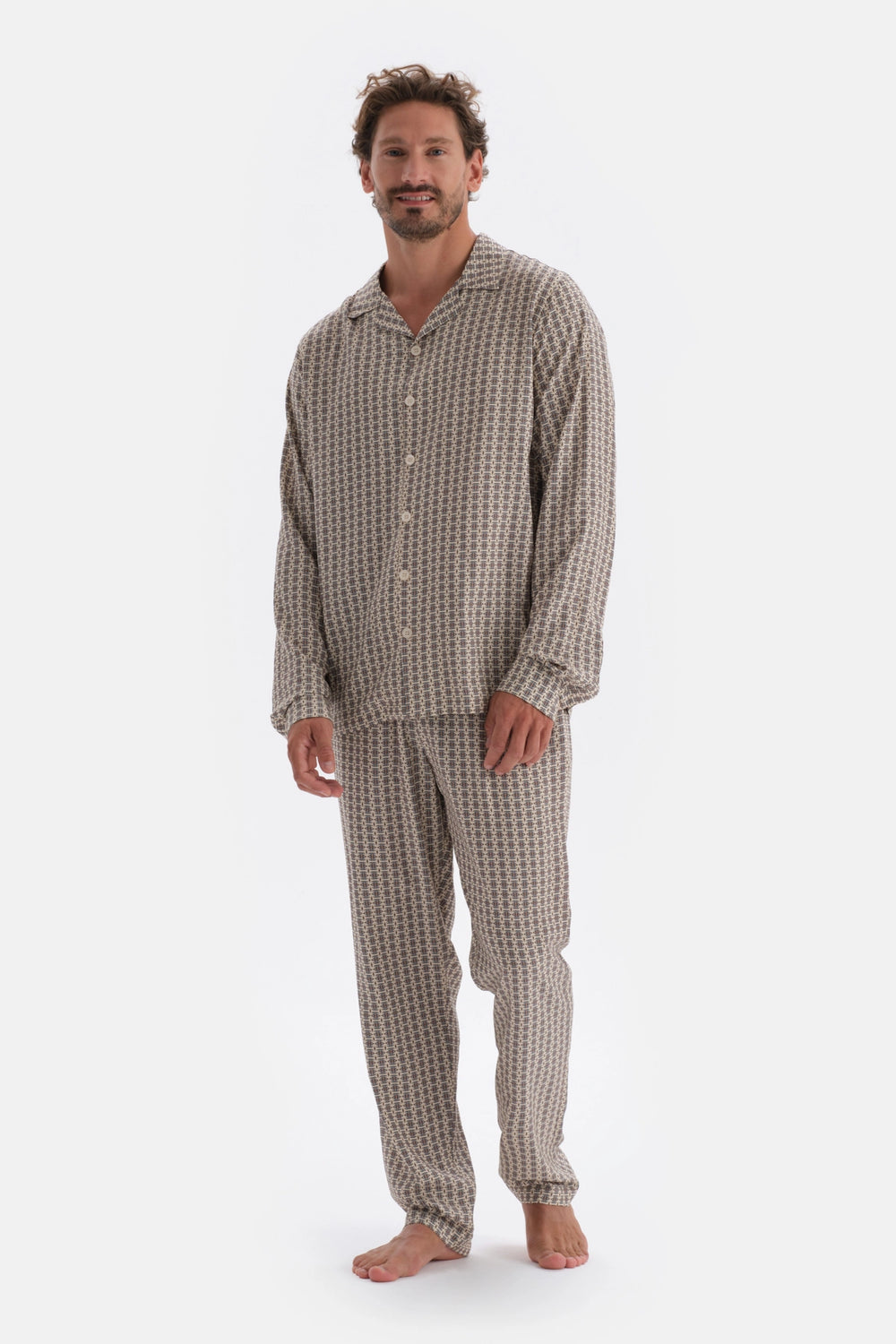 Multicolor Mıkroprınt Baskılı Viskon Pijama Altı