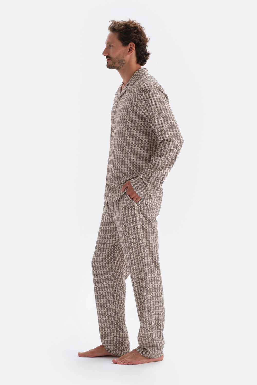 Multicolor Mıkroprınt Baskılı Viskon Pijama Altı