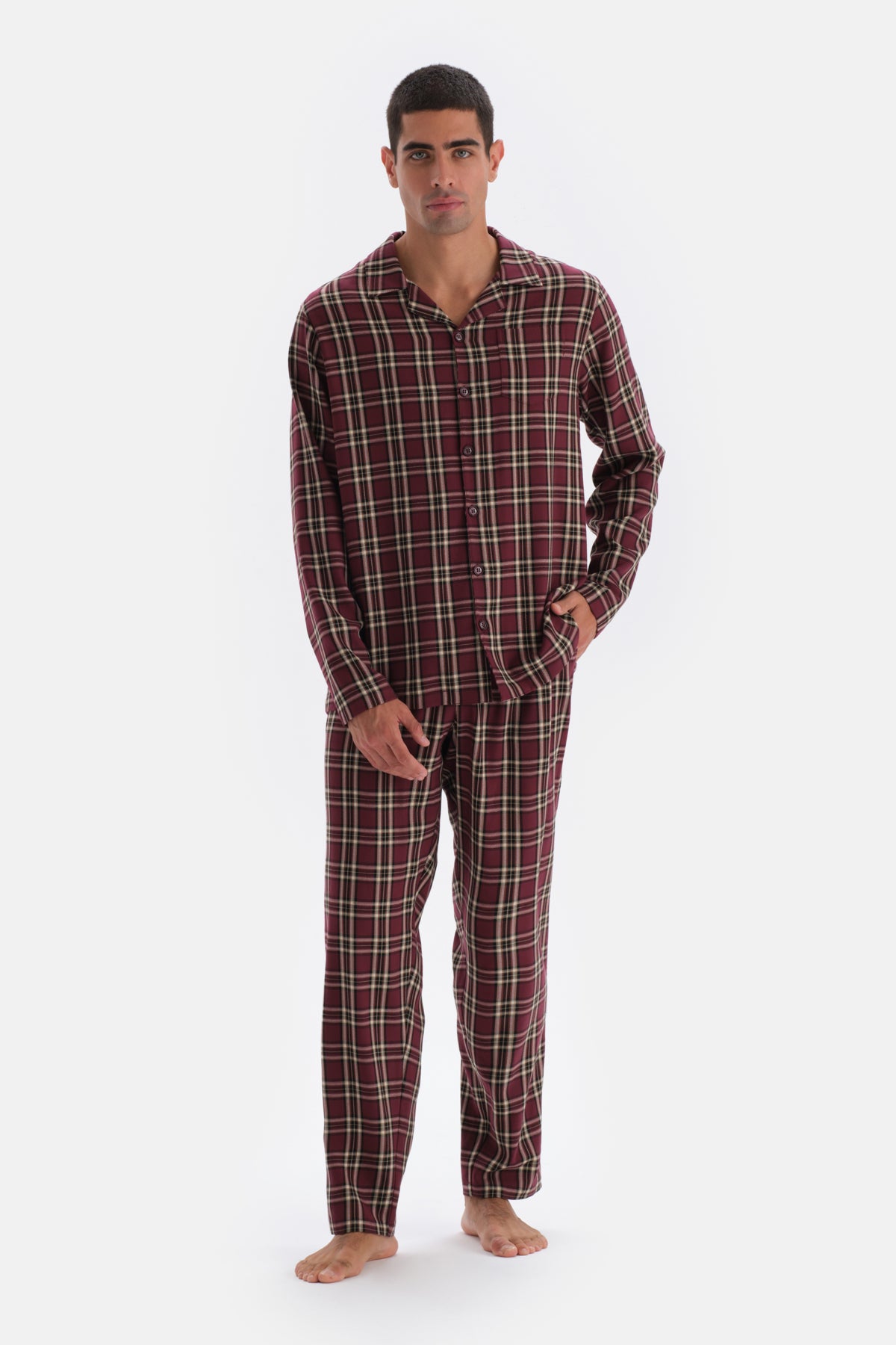 Multicolor Ekose Dokuma Pantolon Pijama Altı