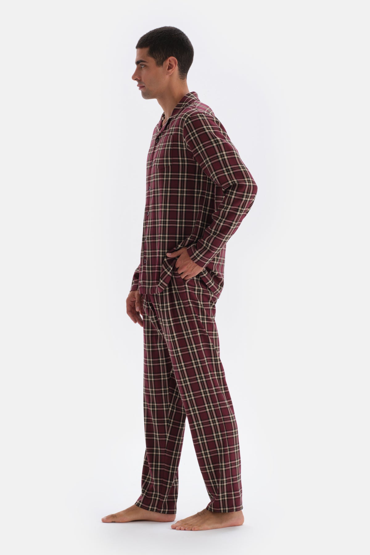 Multicolor Ekose Dokuma Pantolon Pijama Altı