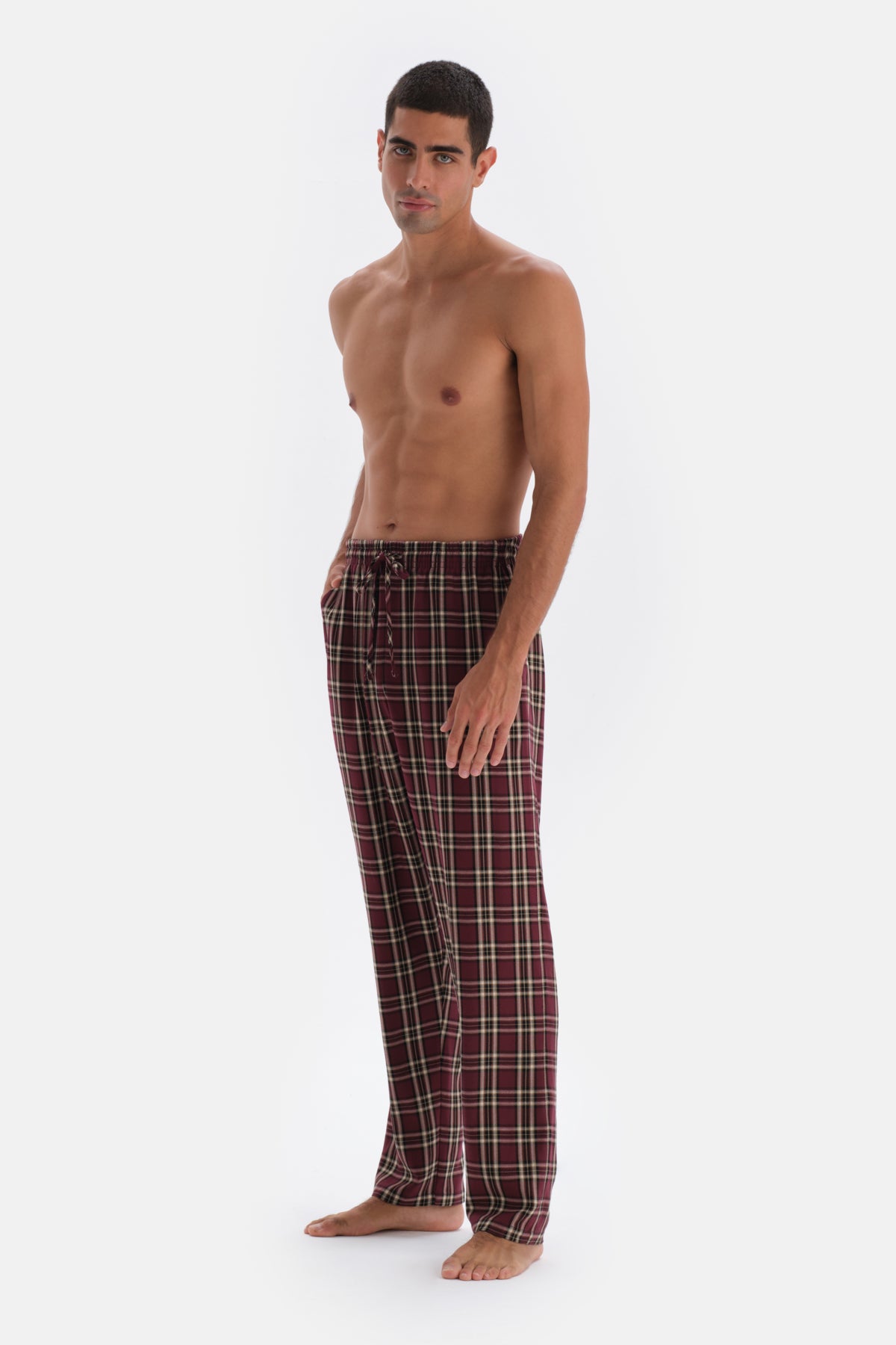 Multicolor Ekose Dokuma Pantolon Pijama Altı