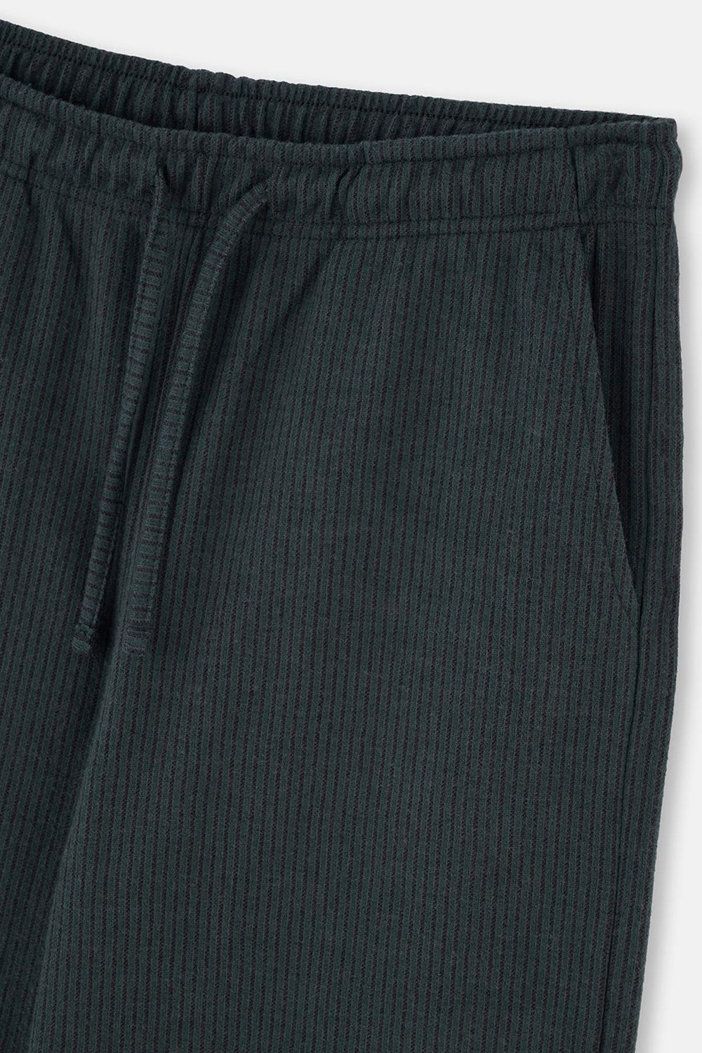 Yeşil Çizgi Jakarlı Örme Pijama Altı