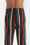 Multicolor Çizgili Örme Pantolon Pijama Altı