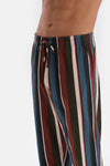 Multicolor Çizgili Örme Pantolon Pijama Altı