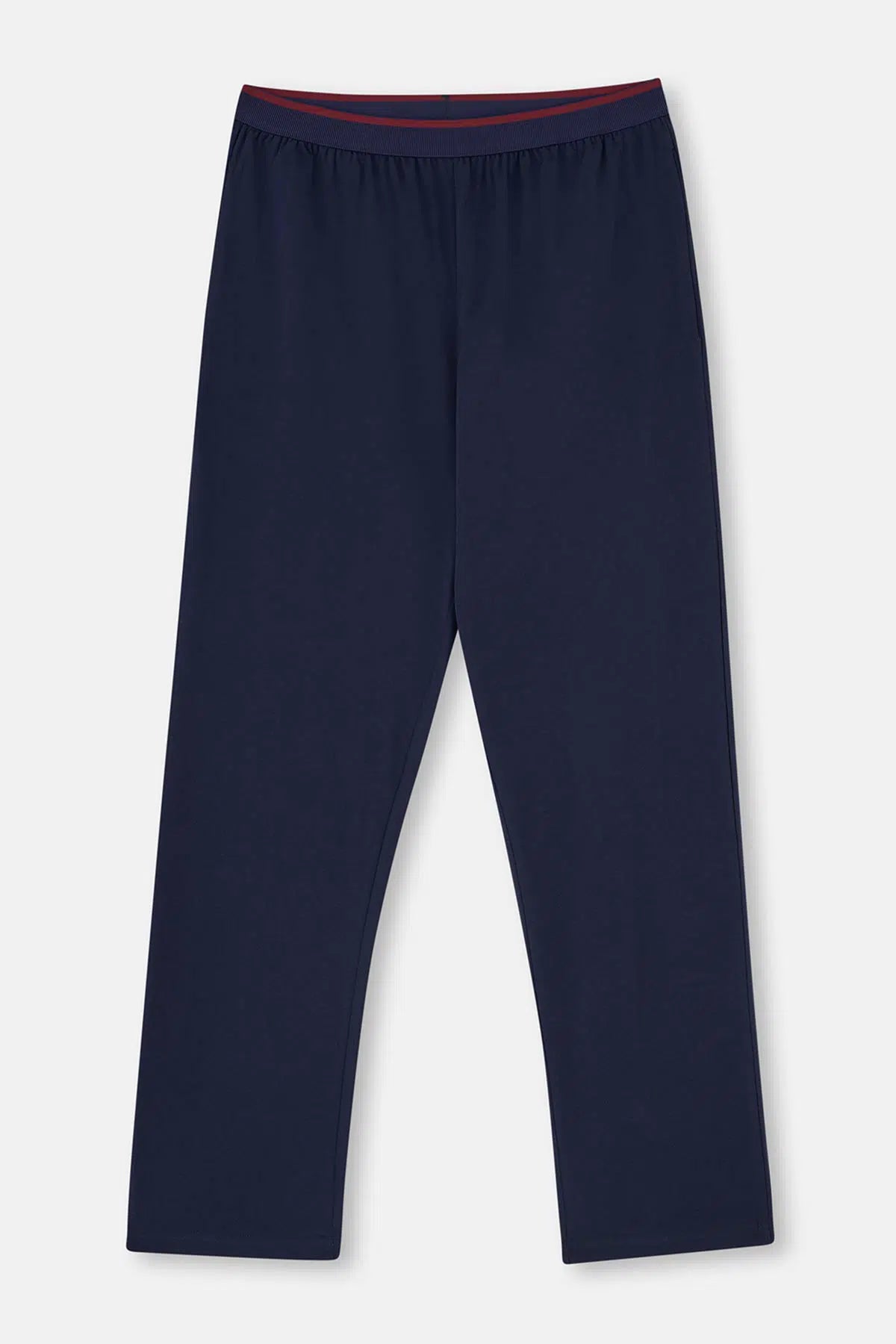 Indigo Beli Lastikli Örme Tek Pijama Altı