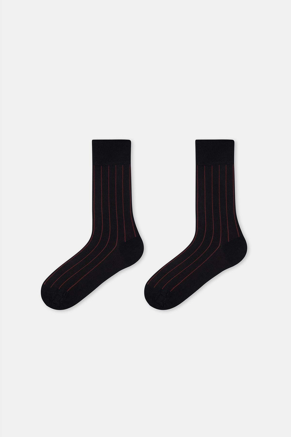 Bordo Erkek 2'Li Bambu Çorap Şerit Desen