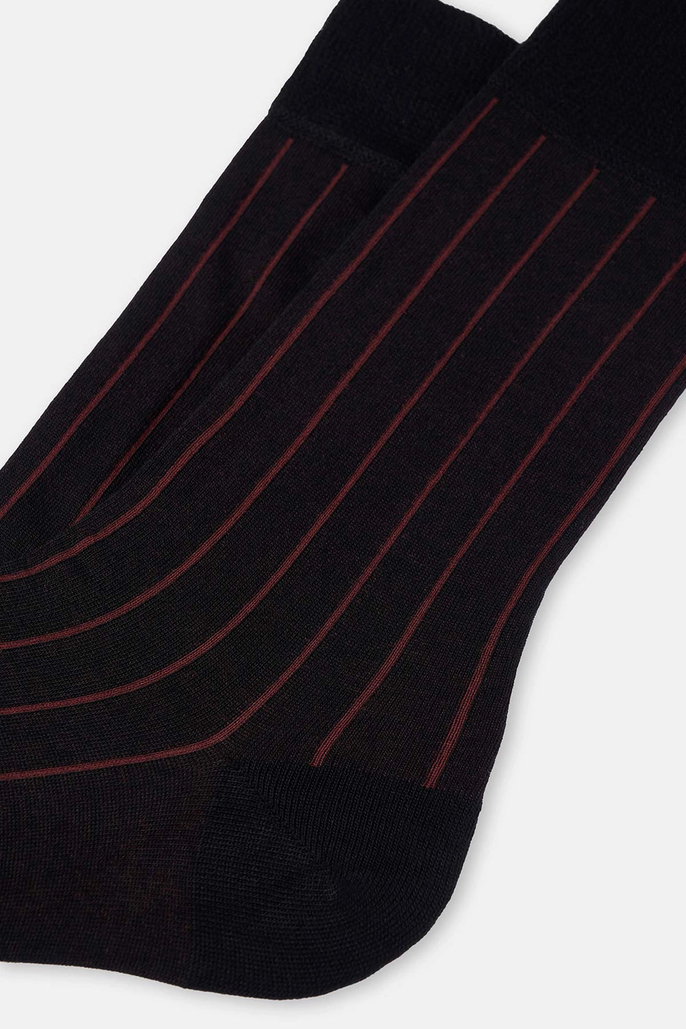 Bordo Erkek 2'Li Bambu Çorap Şerit Desen