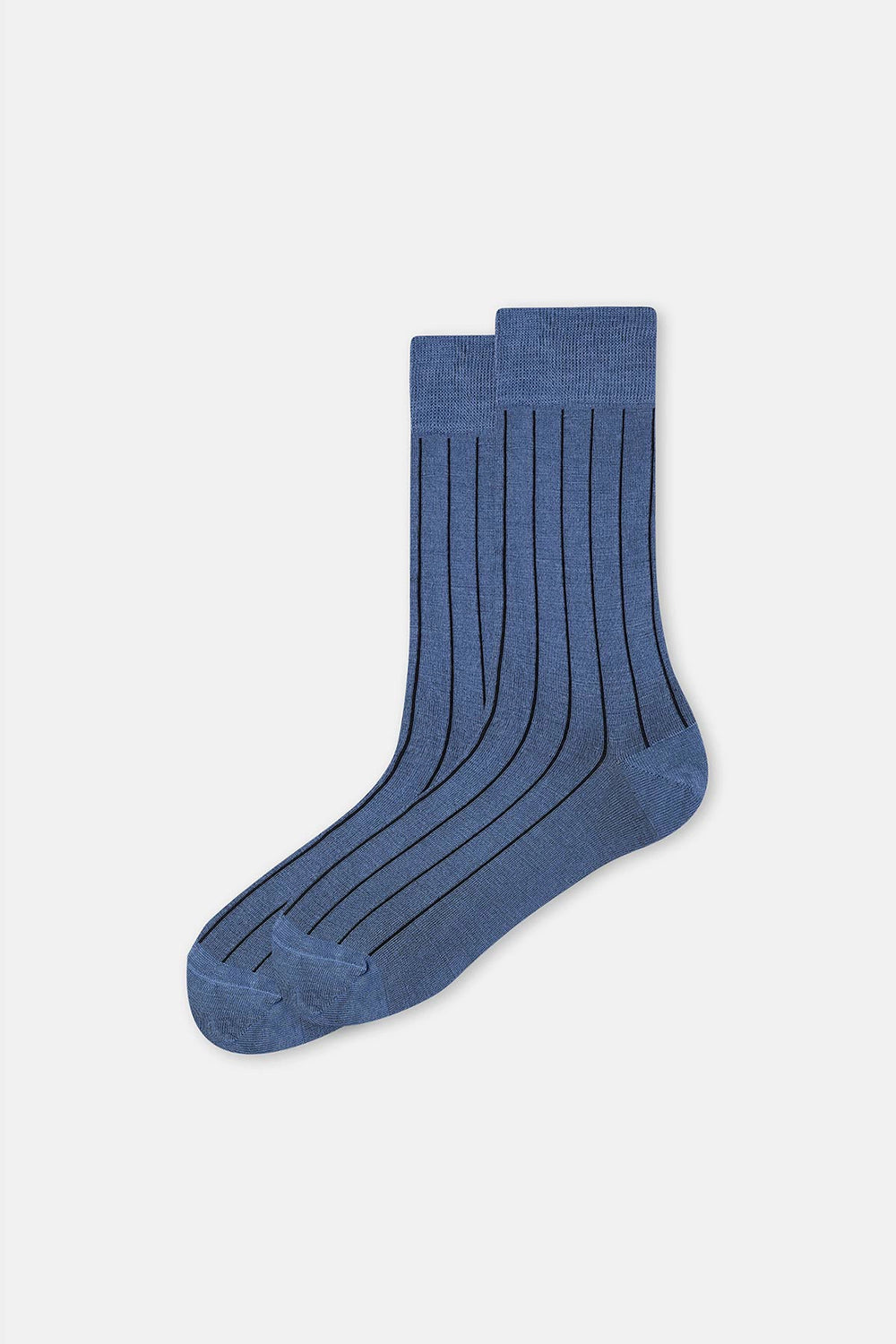 Siyah Erkek 2'Li Bambu Çorap Şerit Desen