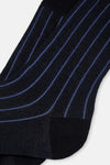Siyah Erkek 2'Li Bambu Çorap Şerit Desen