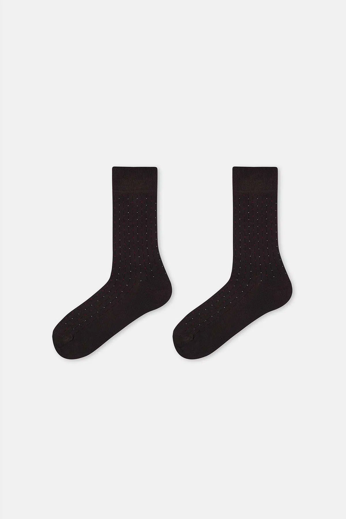 Kahverengi Erkek Desenli Bambu Çorap