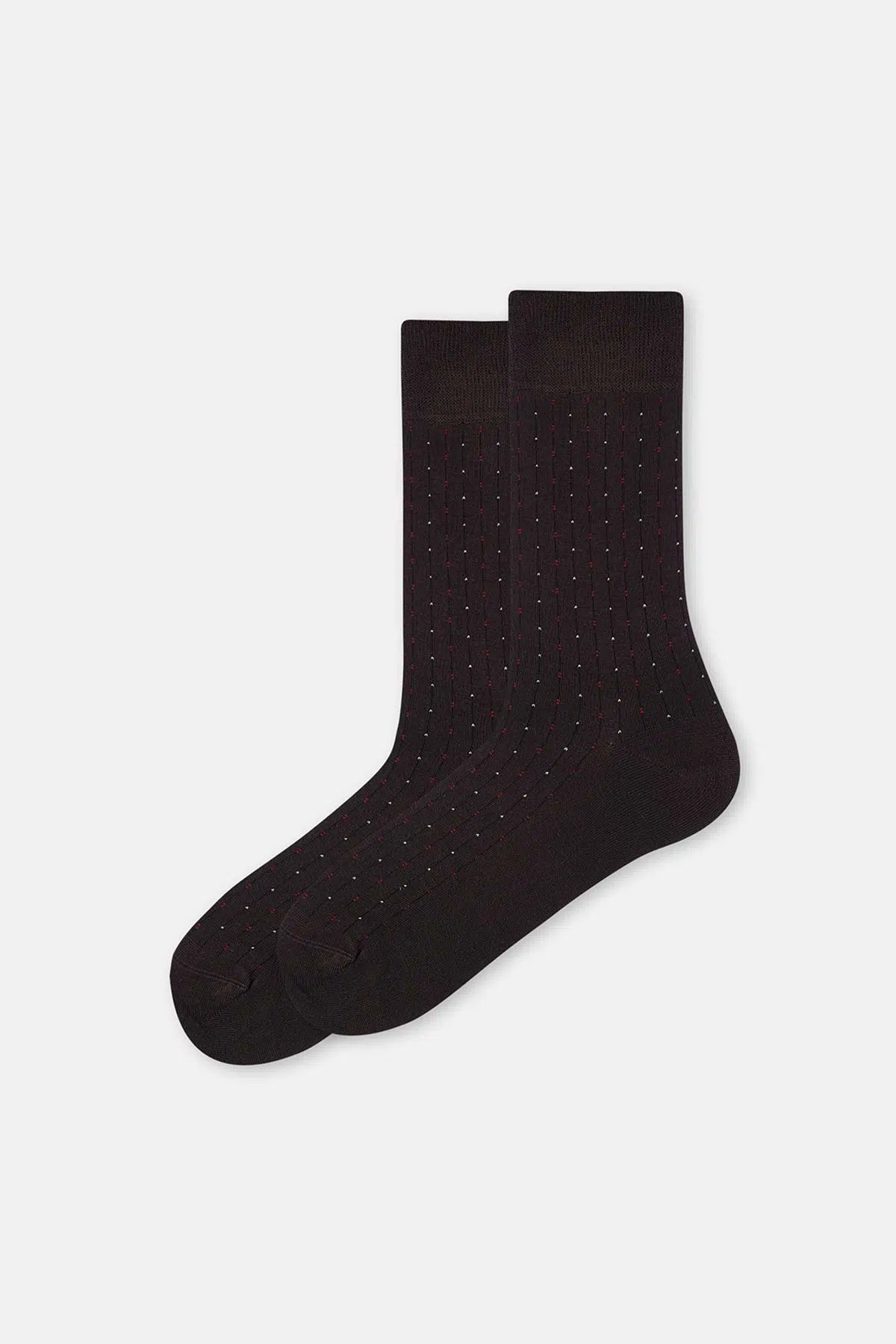 Kahverengi Erkek Desenli Bambu Çorap