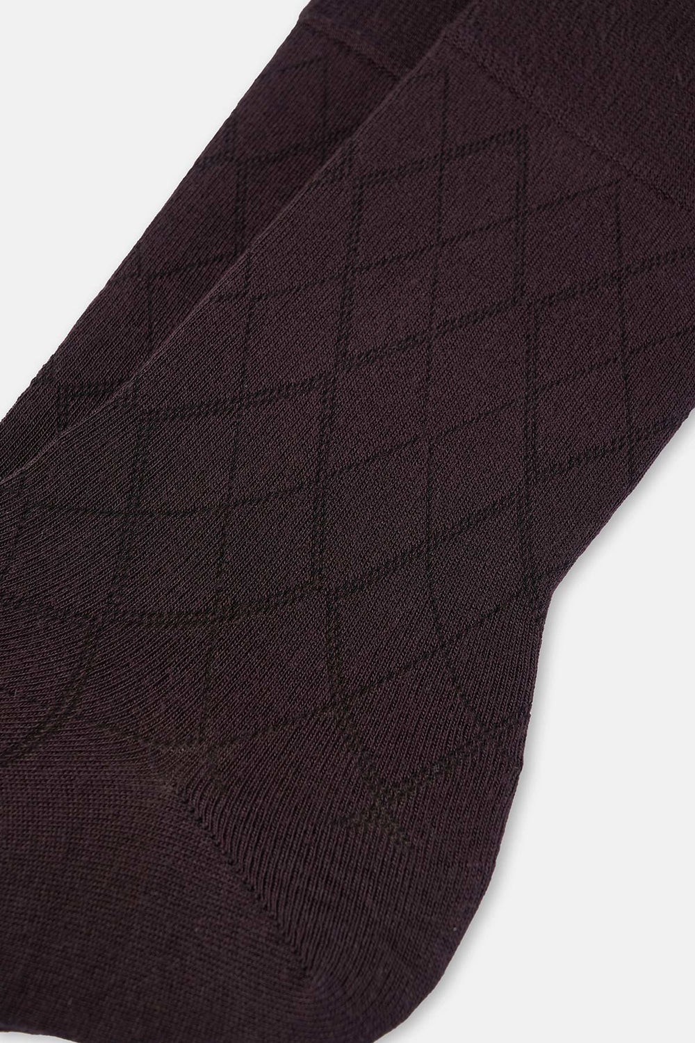 Kahverengi Erkek Baklava Desen Bambu Çorap