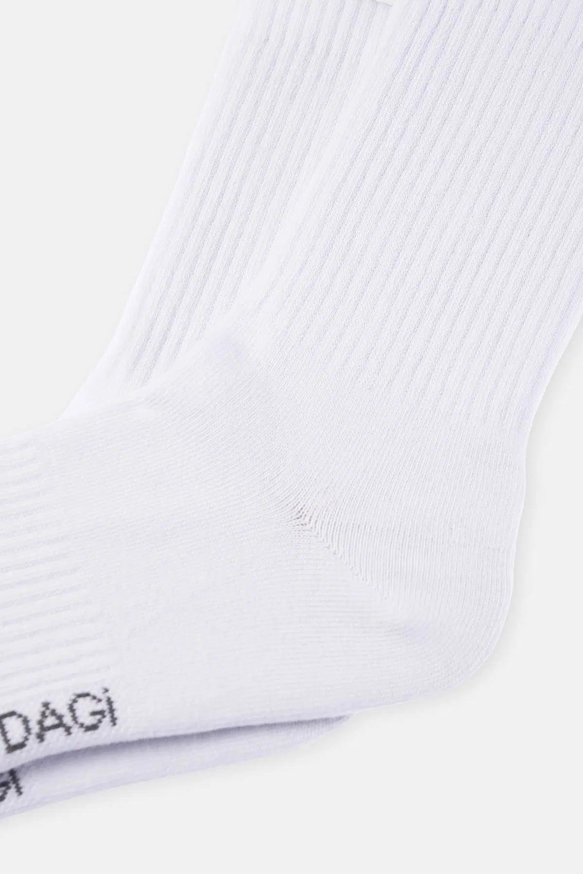 Beyaz Erkek 2'Li Basıc Spor Çorap