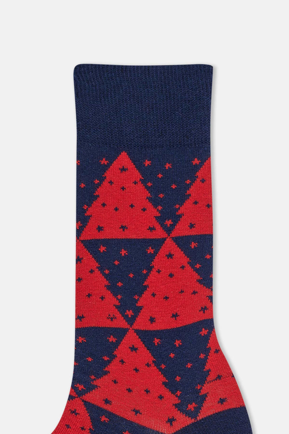 Multicolor Erkek 2'Li Ağaç Desenli Yılbaşı Çorabı