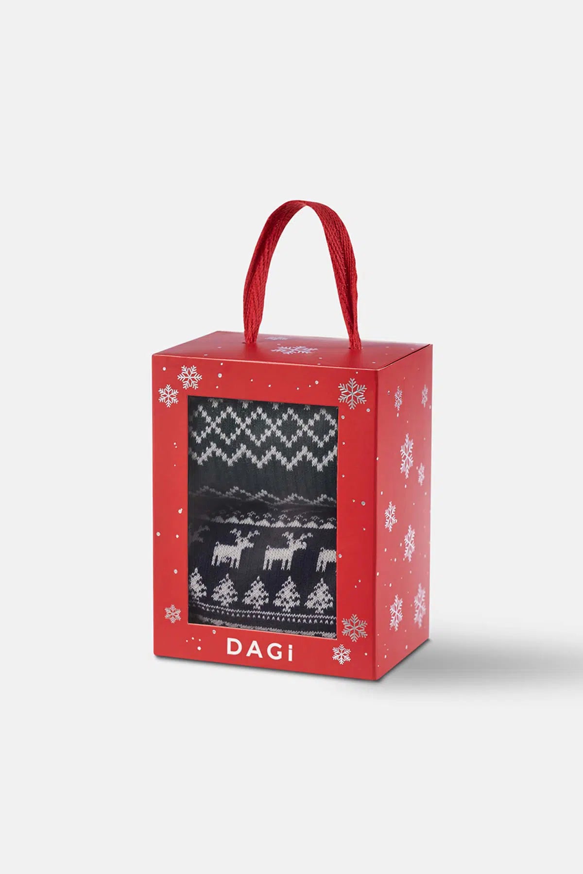 Multicolor Erkek 2'Li Geyik Desenli Yılbaşı Çorabı