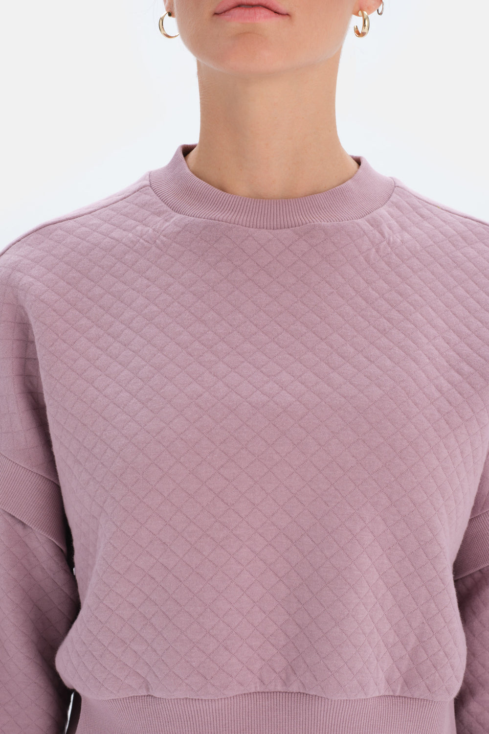 Lila Dagi Active Kapitone Crop Sweatshirt