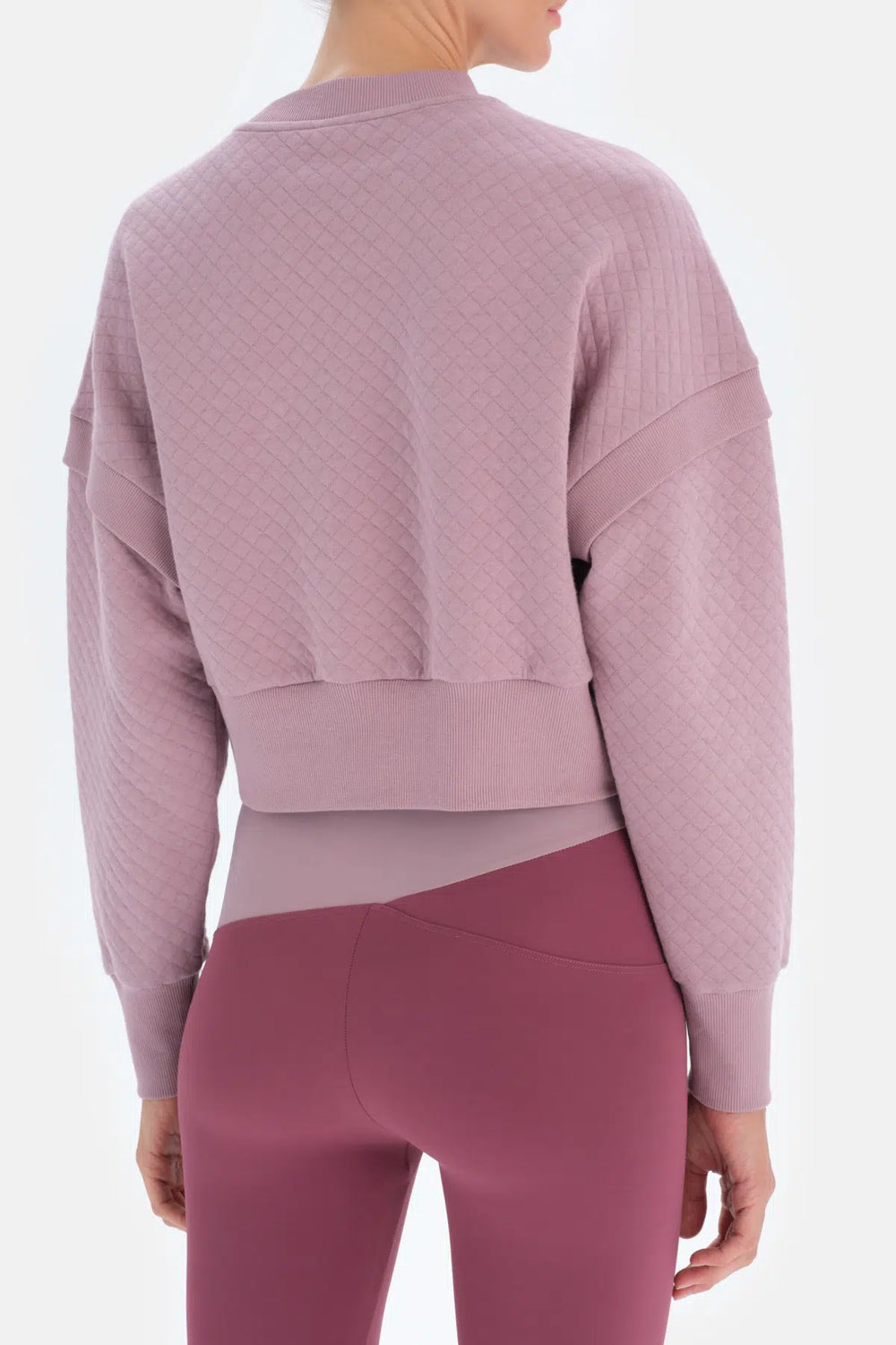 Lila Dagi Active Kapitone Crop Sweatshirt