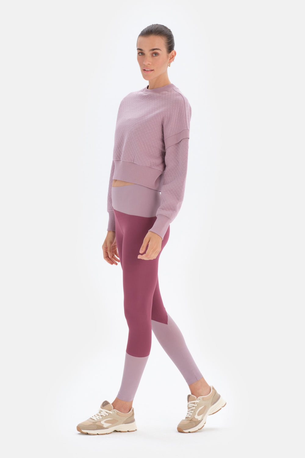Lila Dagi Active Kapitone Crop Sweatshirt