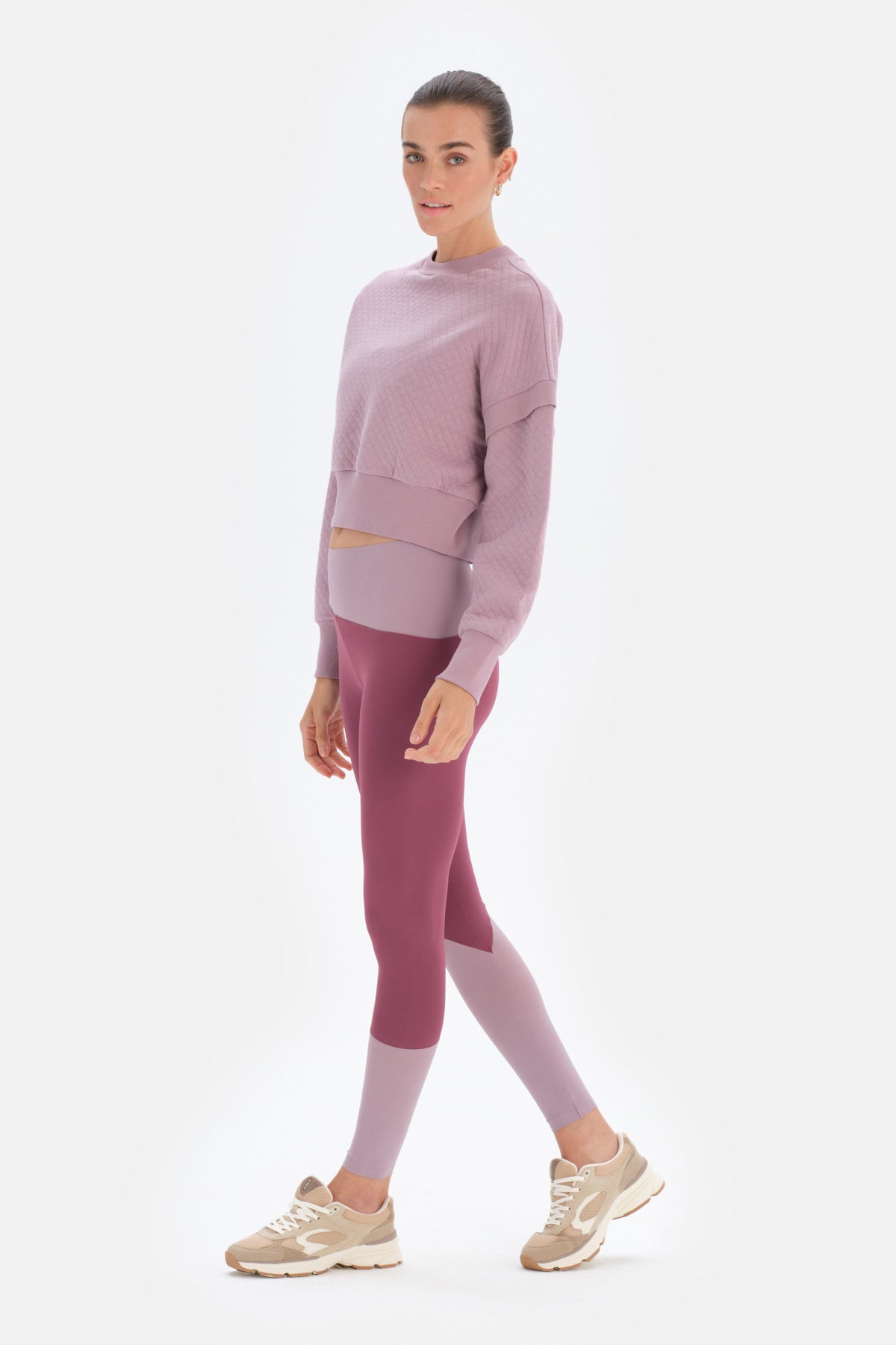 Lila Dagi Active Kapitone Crop Sweatshirt