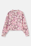 Multicolor Dagi Active Dik Yaka Yıldız Baskılı Scuba Sweatshirt