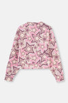 Multicolor Dagi Active Dik Yaka Yıldız Baskılı Scuba Sweatshirt