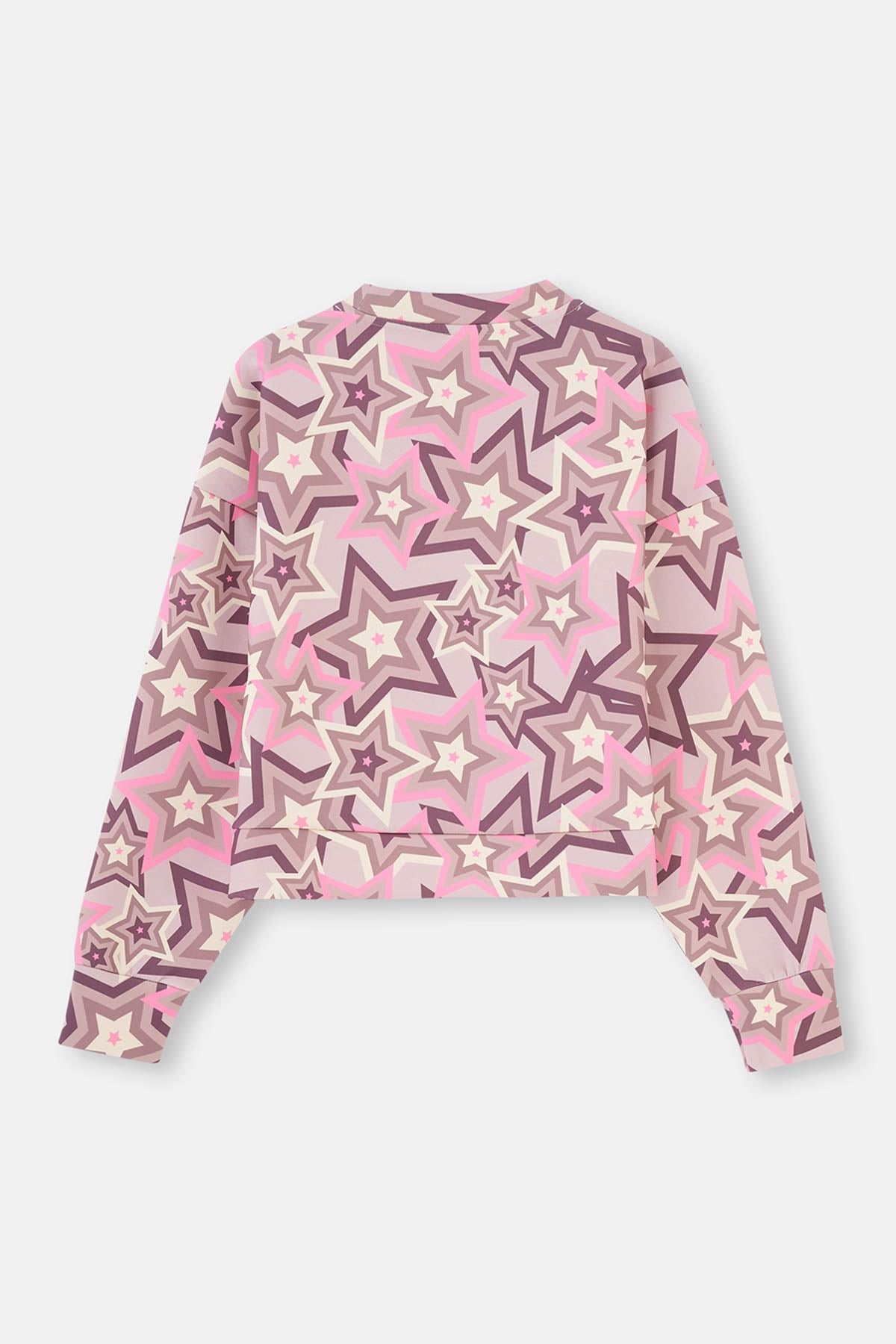 Multicolor Dagi Active Dik Yaka Yıldız Baskılı Scuba Sweatshirt