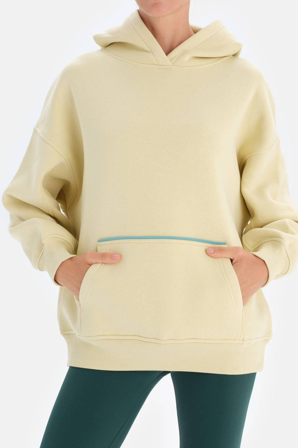 Açık Yeşil Dagi Active Sırt Baskılı Kapüşonlu Sweatshirt