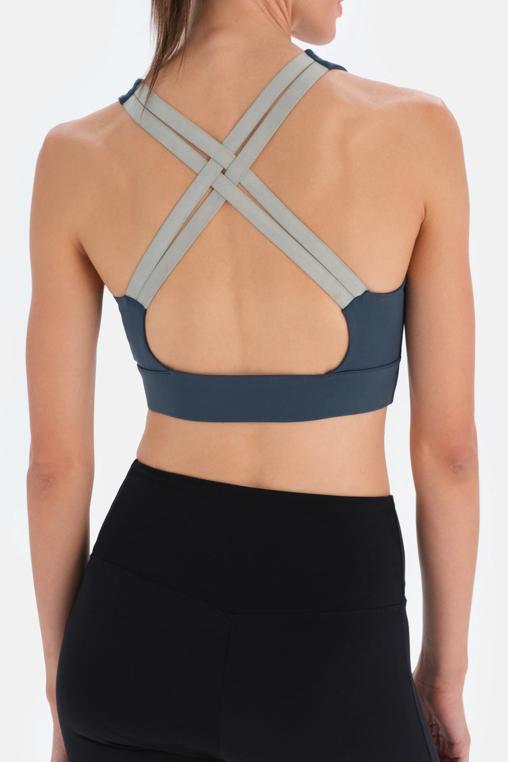 Koyu Yeşil Dagi Active Koyu Sırt Detaylı Spor Sütyeni