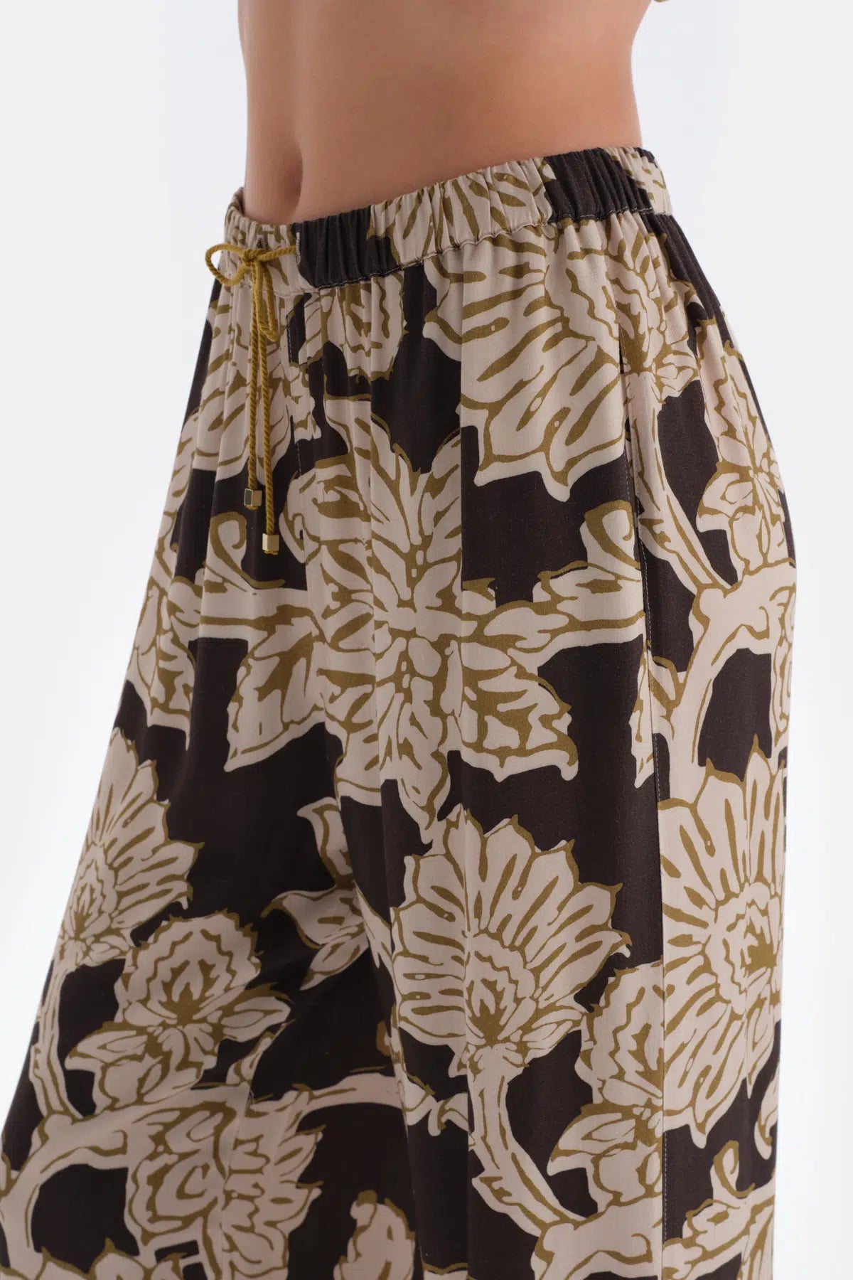 Multicolor Metraj Baskılı Dokuma Pantolon Pijama Altı