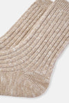 Bej Kadın Pamuklu Kışlık Çorap